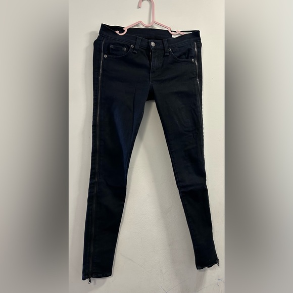 Rag & bone Zipper skinny Coal Color - Picture 1 of 5